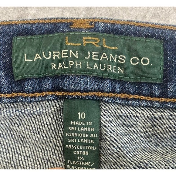 LRL Ralph Lauren Jeans Co Womens Blue Denim Zip Ankle Jeans Size 10 - Picture 5 of 5